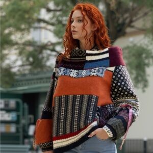 Colorful Patchwork Sweater by Myco Anna. New